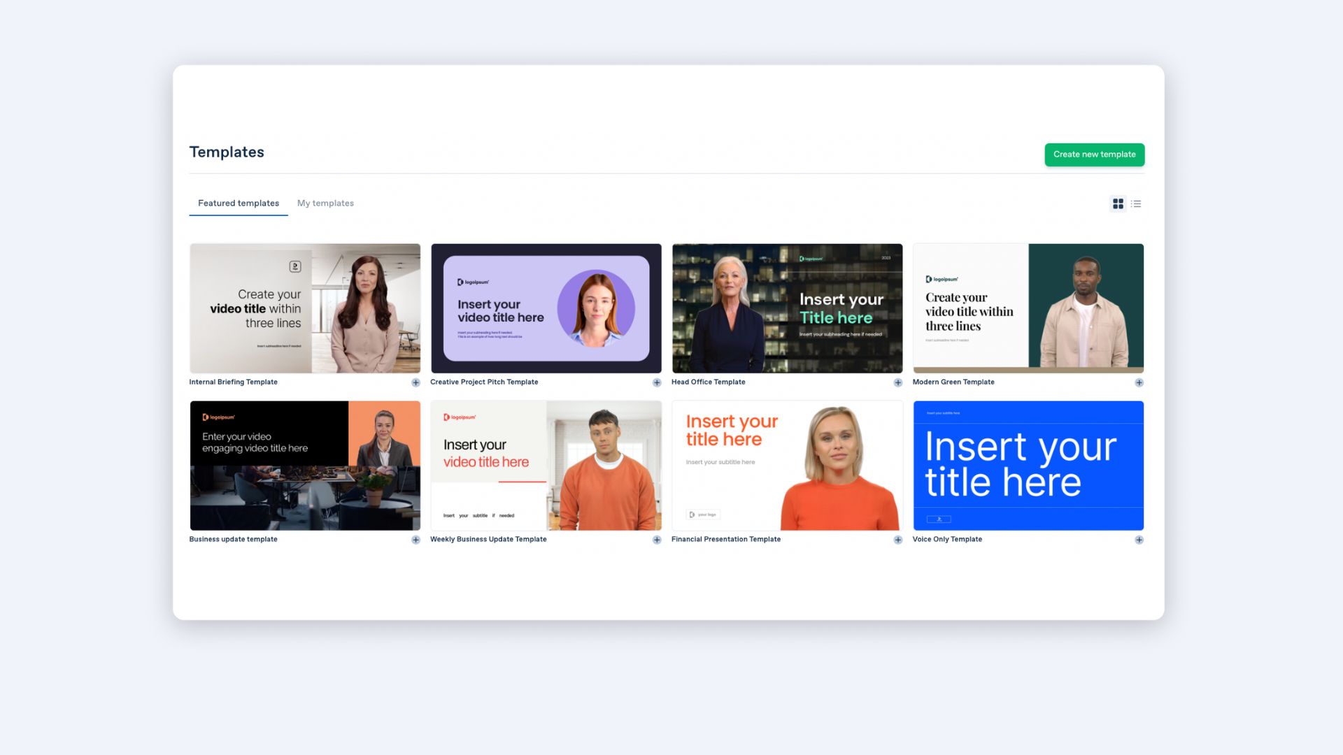 8 microlearning video templates by Synthesia
